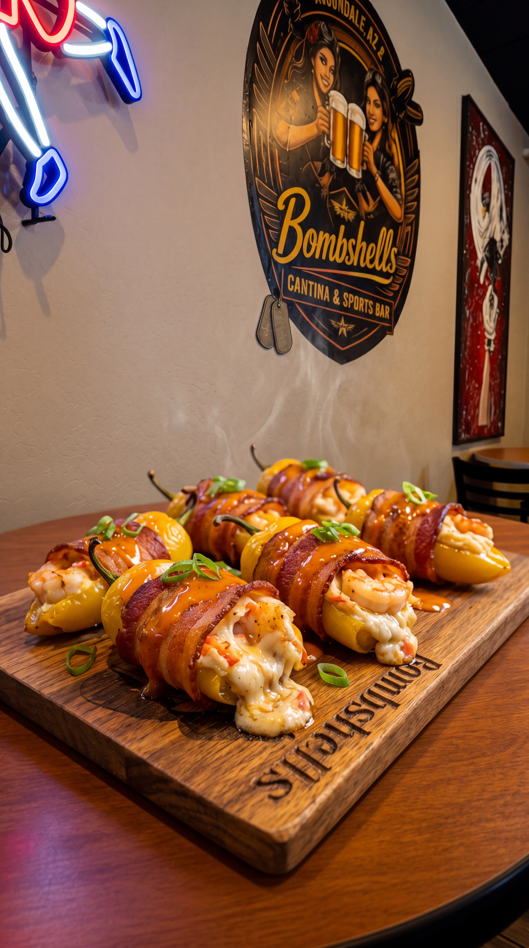 Toritos picture — bacon-wrapped stuffed peppers at sports bar in Avondale, Arizona
