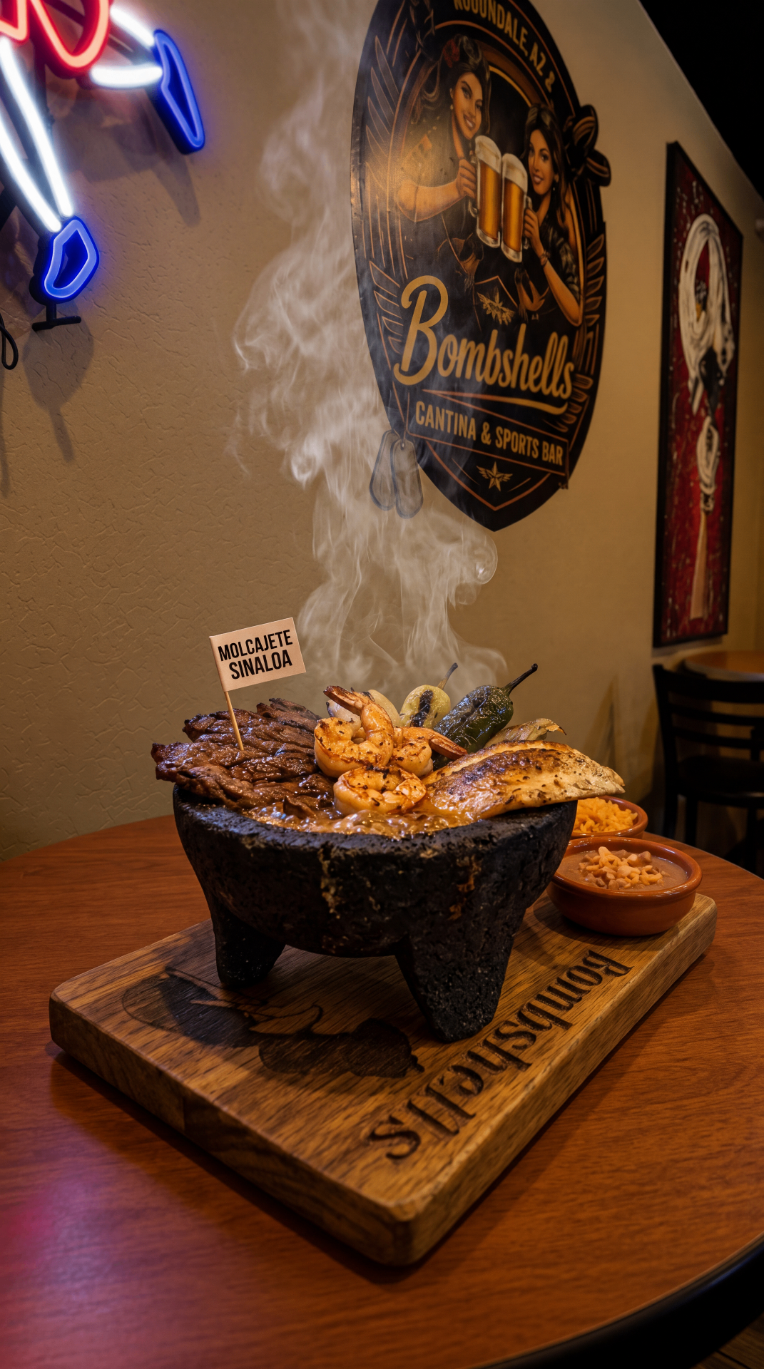 Molcajete Sinaloa picture — seafood molcajete with shrimp and fish in Avondale, Arizona