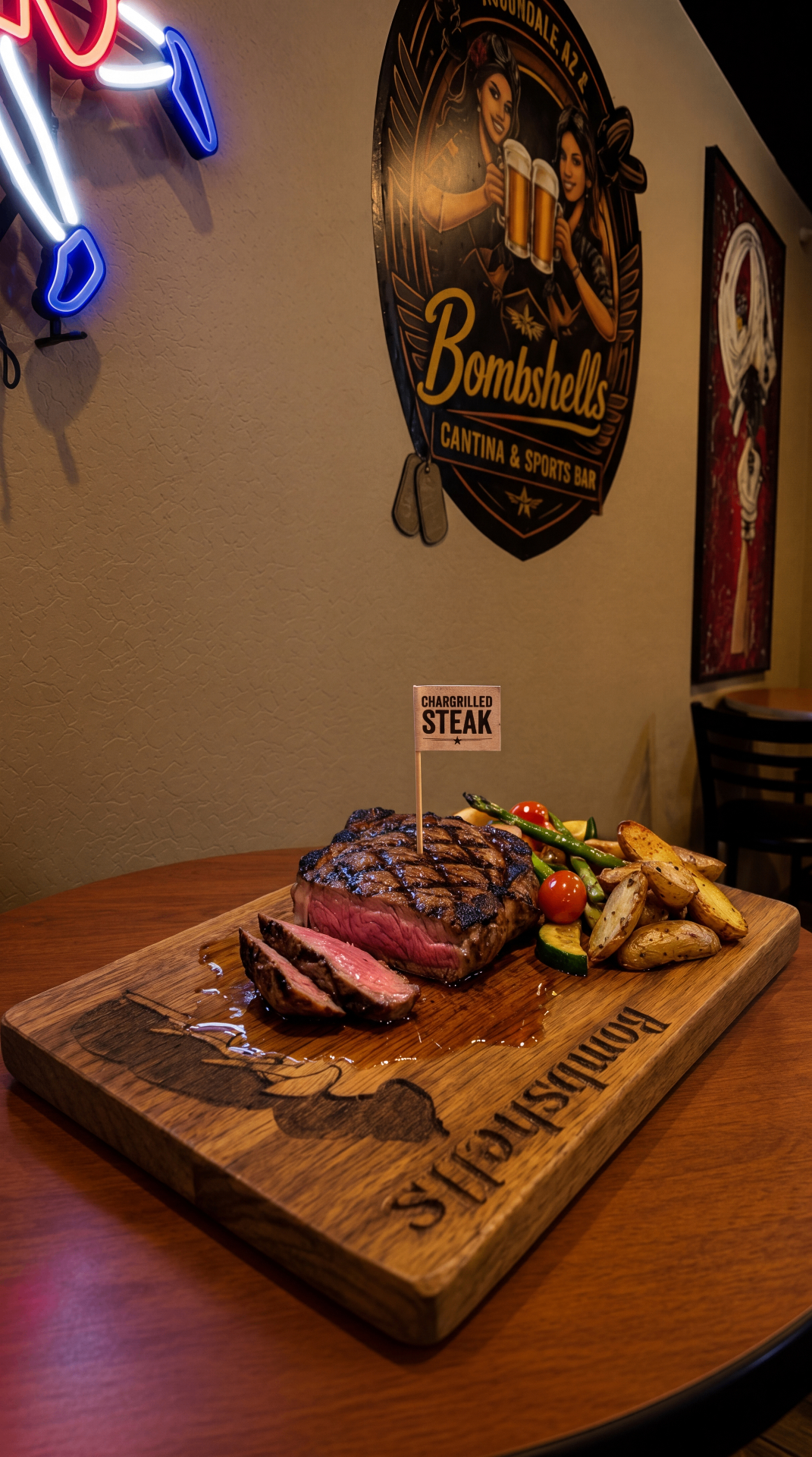 8oz Chargrilled Steak picture — chargrilled steak with potatoes in Avondale, Arizona