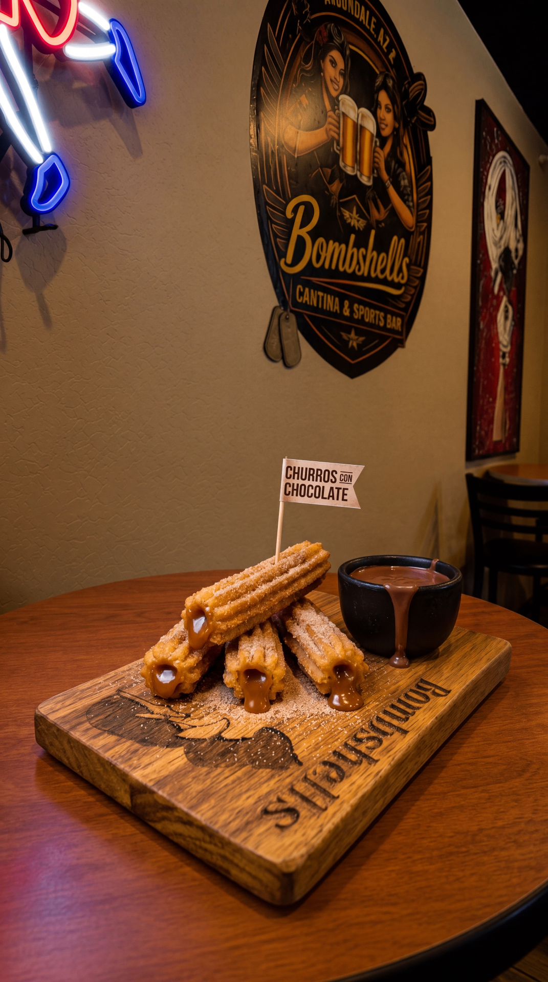 Churros con Chocolate picture — caramel churros with chocolate sauce in Avondale, Arizona
