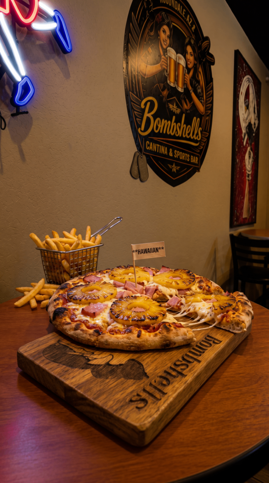 Hawaiian pizza picture — ham and pineapple pizza in Avondale, Arizona