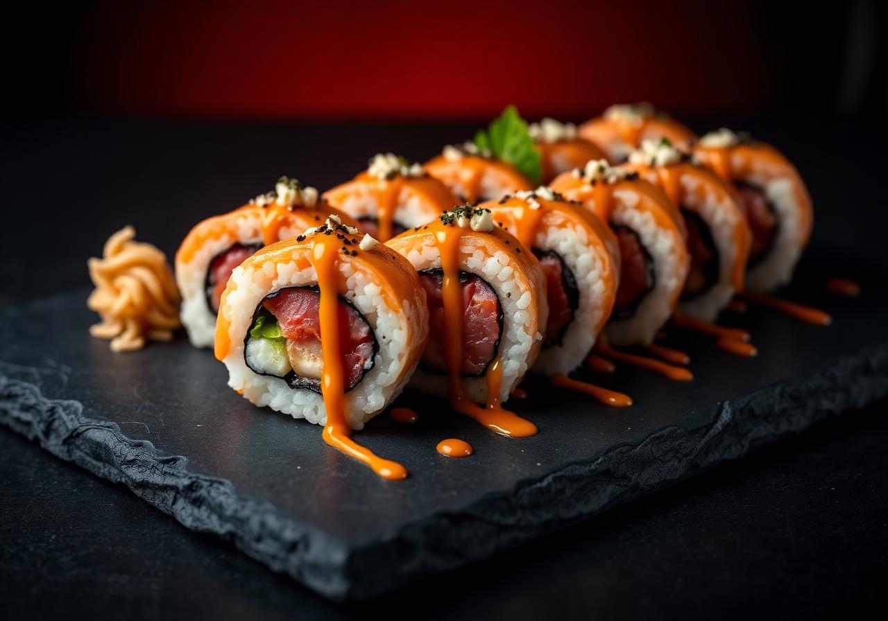 Sushi rolls near me in Avondale, AZ at Bombshells Sports Cantina sports bar and Mexican restaurant